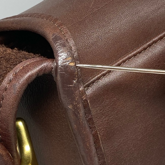 Vintage Coach Stewardess Crossbody Bag Mahogany Colour - Picture 7 of 11